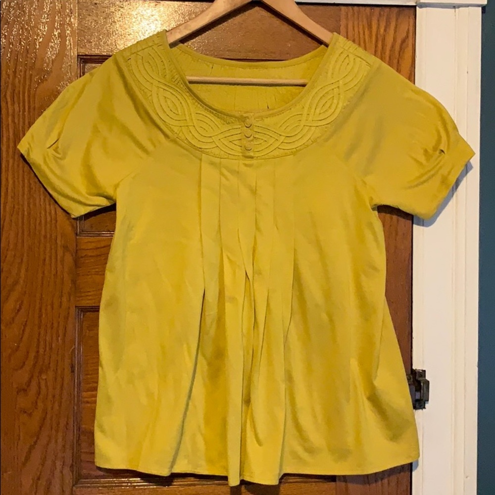Anthropologie Deletta yellow blouse like new!